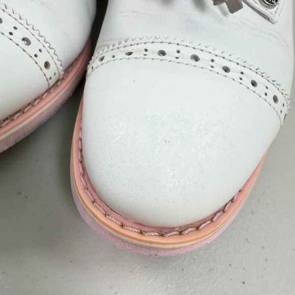 GFore Cap Toe Tassle Gallivanter Women's Golf Shoes White Pink Size 7.5 - Picture 5 of 9